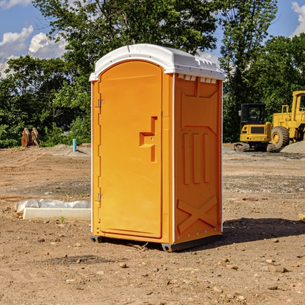 how often are the portable restrooms cleaned and serviced during a rental period in Eidson Road TX